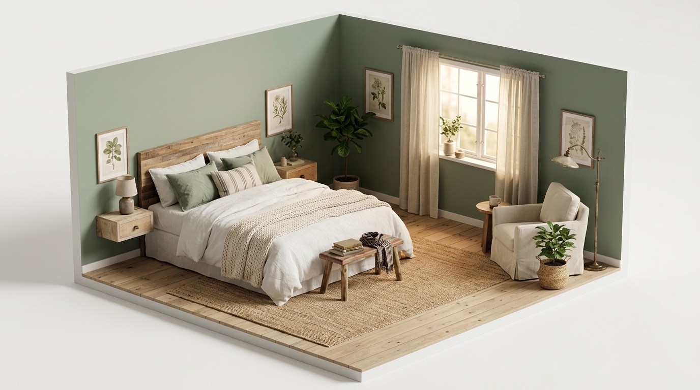 Scandi Earthy Haven med House Doctor Bedsi sidobord/hylla 25x35x14 cm, Natur, Affari of Sweden Riko Pall Natural