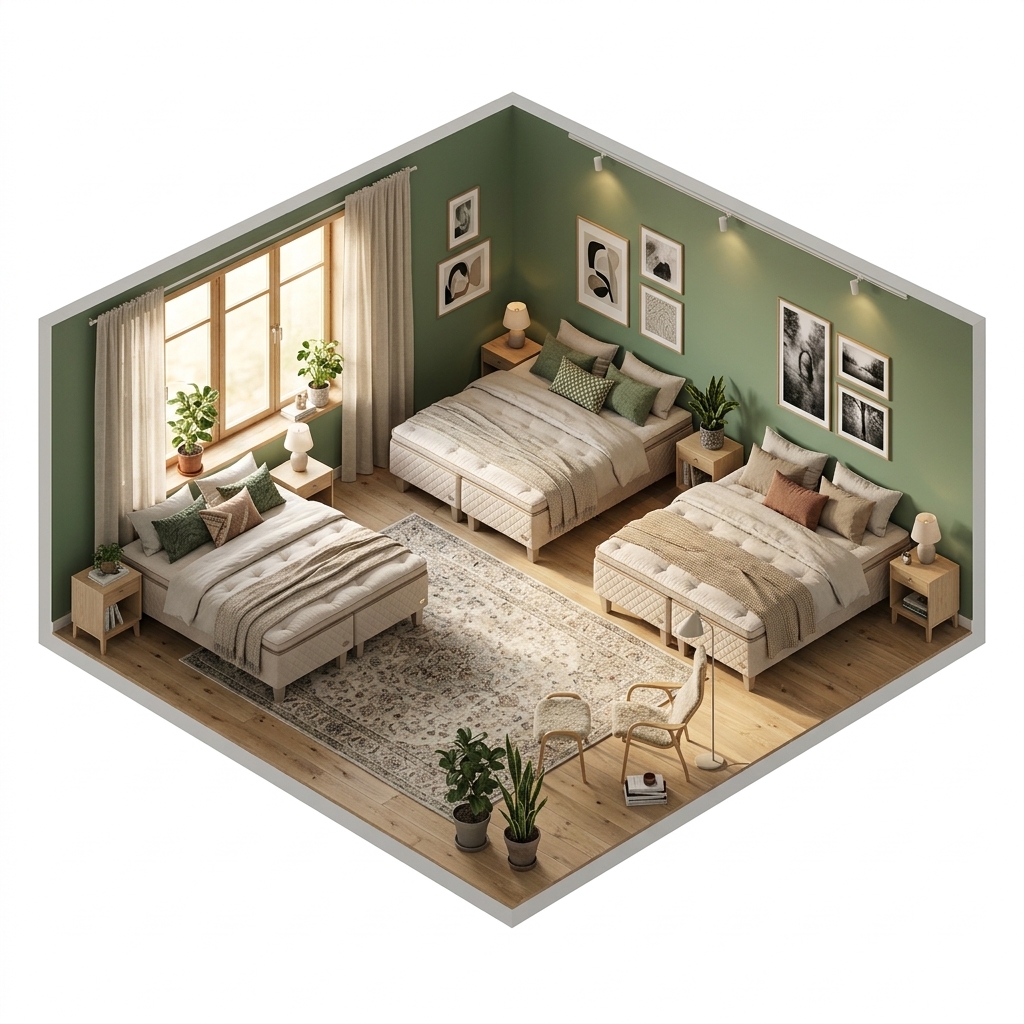 Kaffehörna render 1 med DUX DUX 10 Sustainable Comfort ramsäng, DUX DUX 10 Sustainable Comfort ramsäng, DUX DUX 10