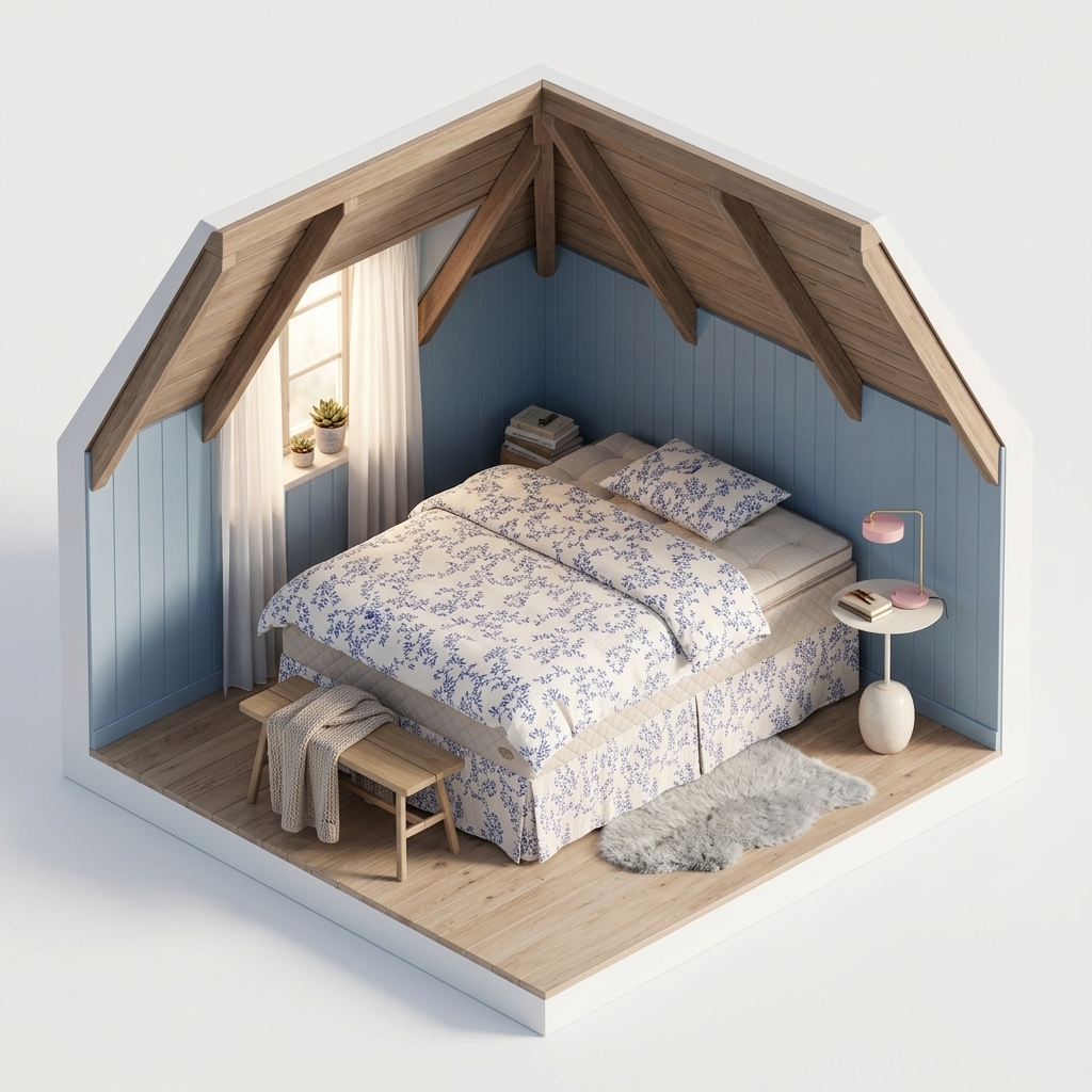 Sovrummets med DUX DUX 10 Sustainable Comfort ramsäng, Garbo&Friends Jardim Muslin bäddset junior, 100x130 cm/35x55 cm,