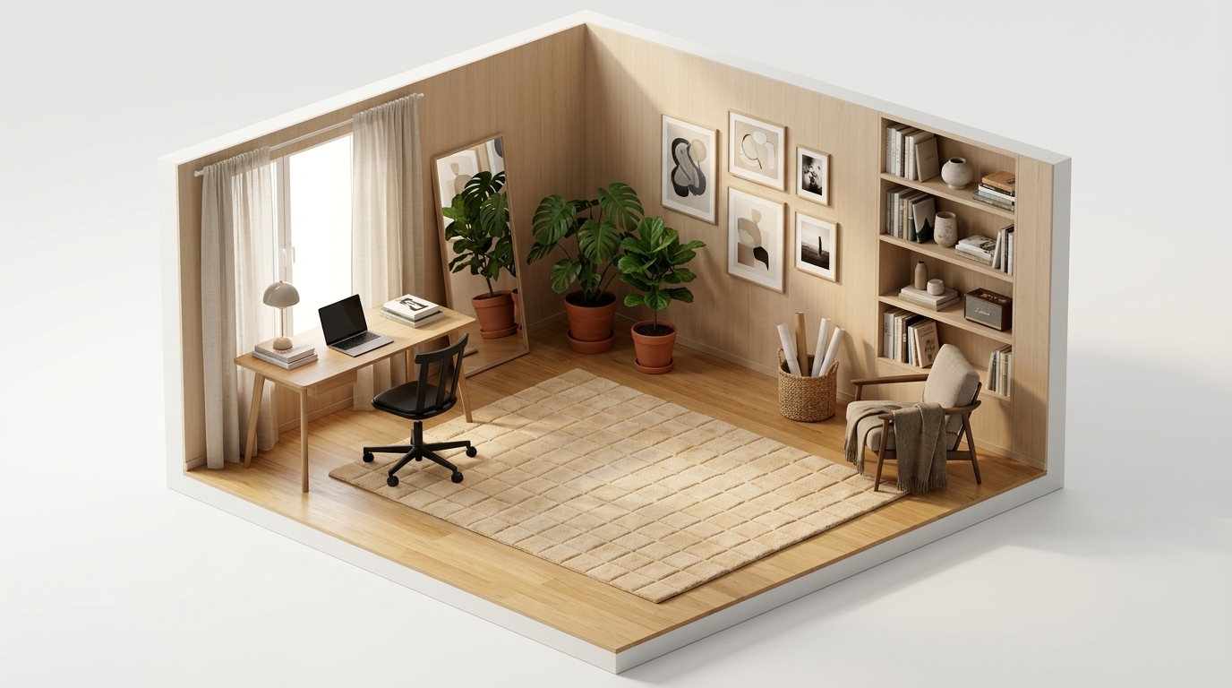 Refined Nordic Nook med Stolab Alt stol snurrstativ klädd sits ek, Elmotique 99001 black-mattsvart 99, Chhatwal & Jonsson
