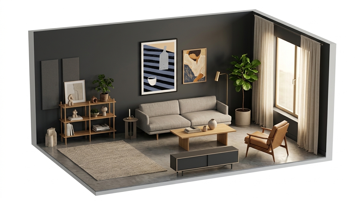 Mitt nya kontor med Paper Collective Silent Dreams poster, 30x40 cm, Paper Collective SDO 05 poster, 50x70 cm